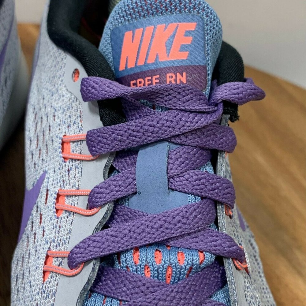 Nike Womens Free Rn Purple Comfort Cushioned Athletic Running Shoes Size US 6 - Picture 7 of 10
